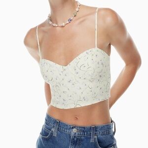 Aritzia Sunday Best Bonnie Bustier Zephyr Bluebells Vanilla Size XXS